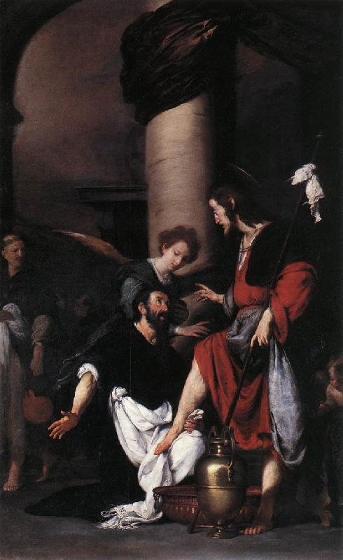 STROZZI, Bernardo St Augustine Washing the Feet of Christ  fg oil painting picture